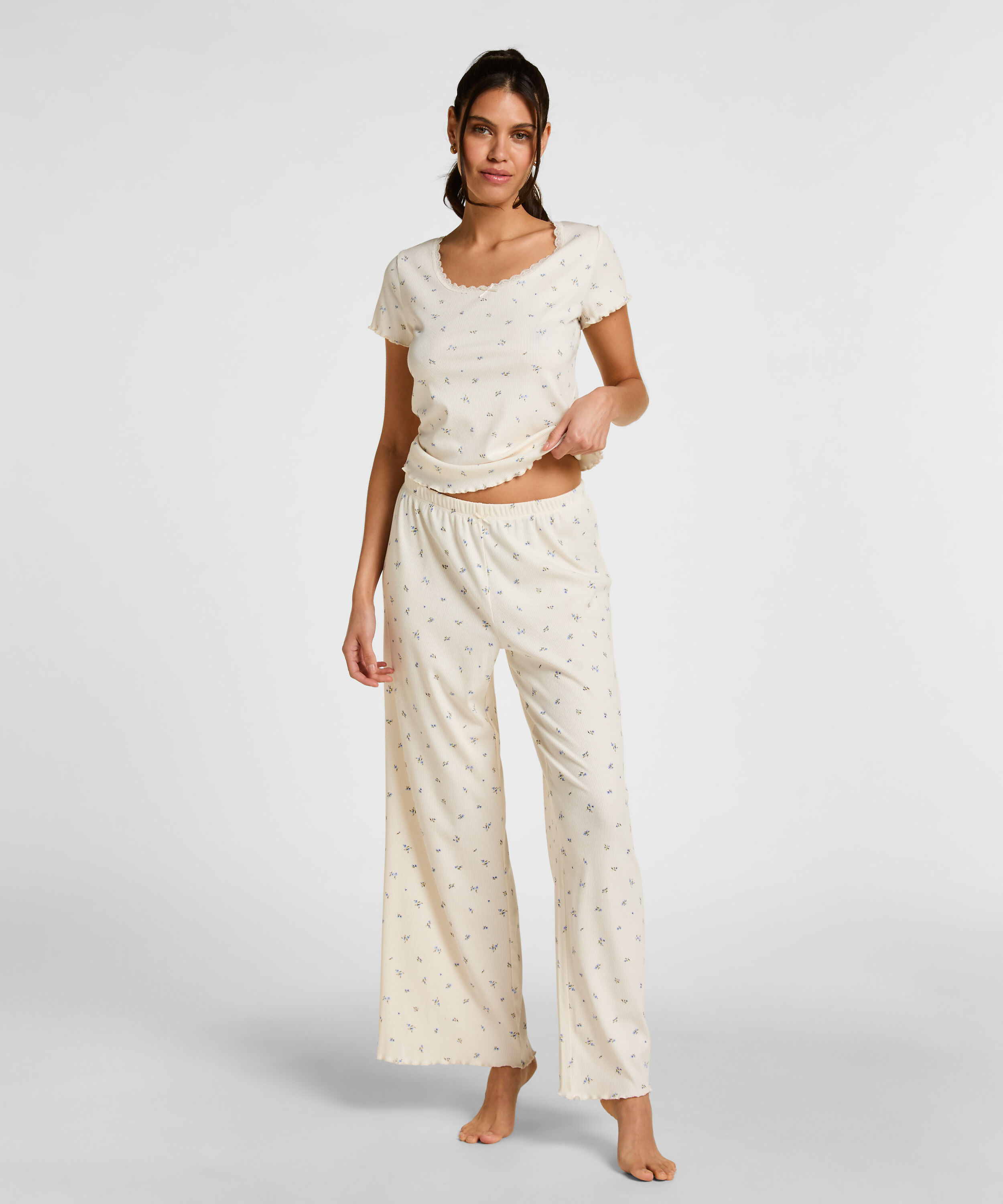 Pantalon de Pyjama Daisy, Blanc