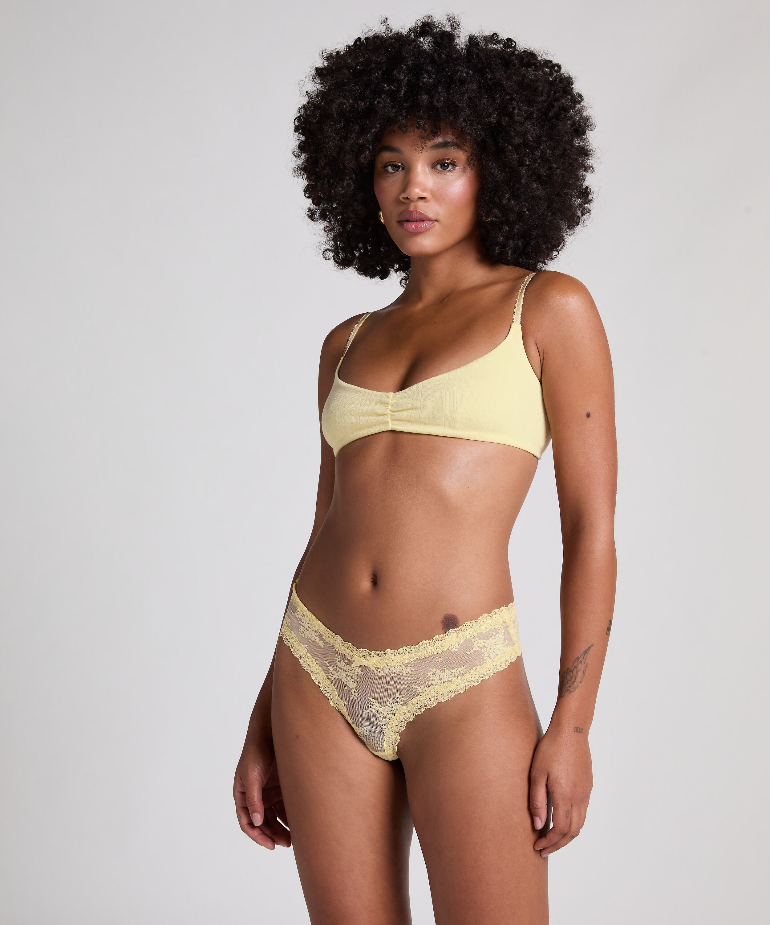 Slip brésilien V-shape mesh, Jaune Slip brésilien V-shape mesh, Jaune