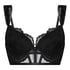 Whitney Gepolsterter Longline-Push-up-BH mit Bügel, Schwarz