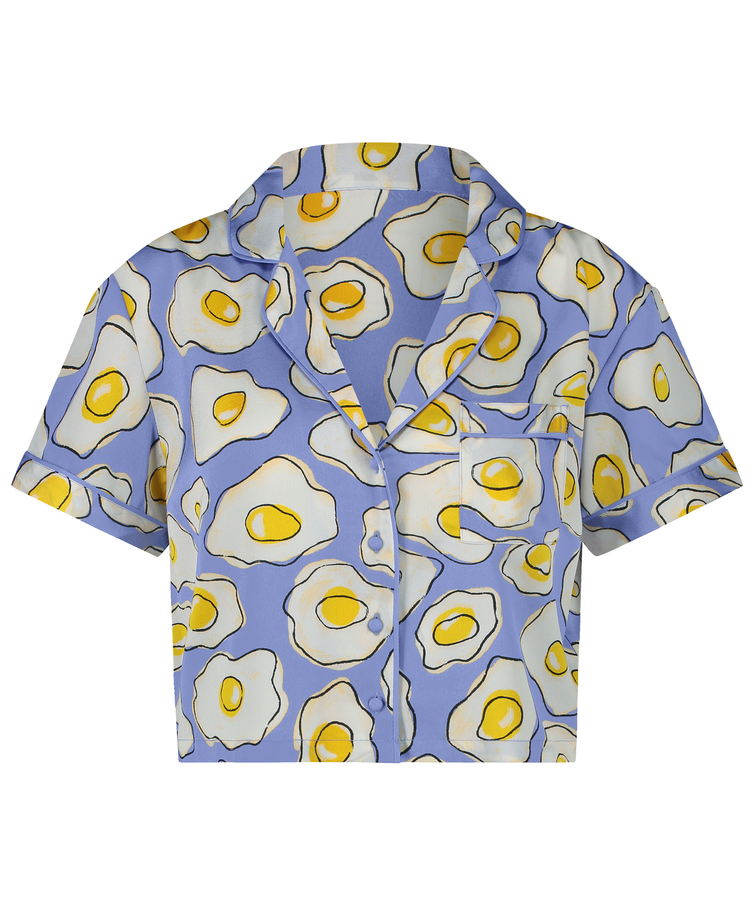 Kurz&auml;rmelige Satin-Jacke, Lila, main