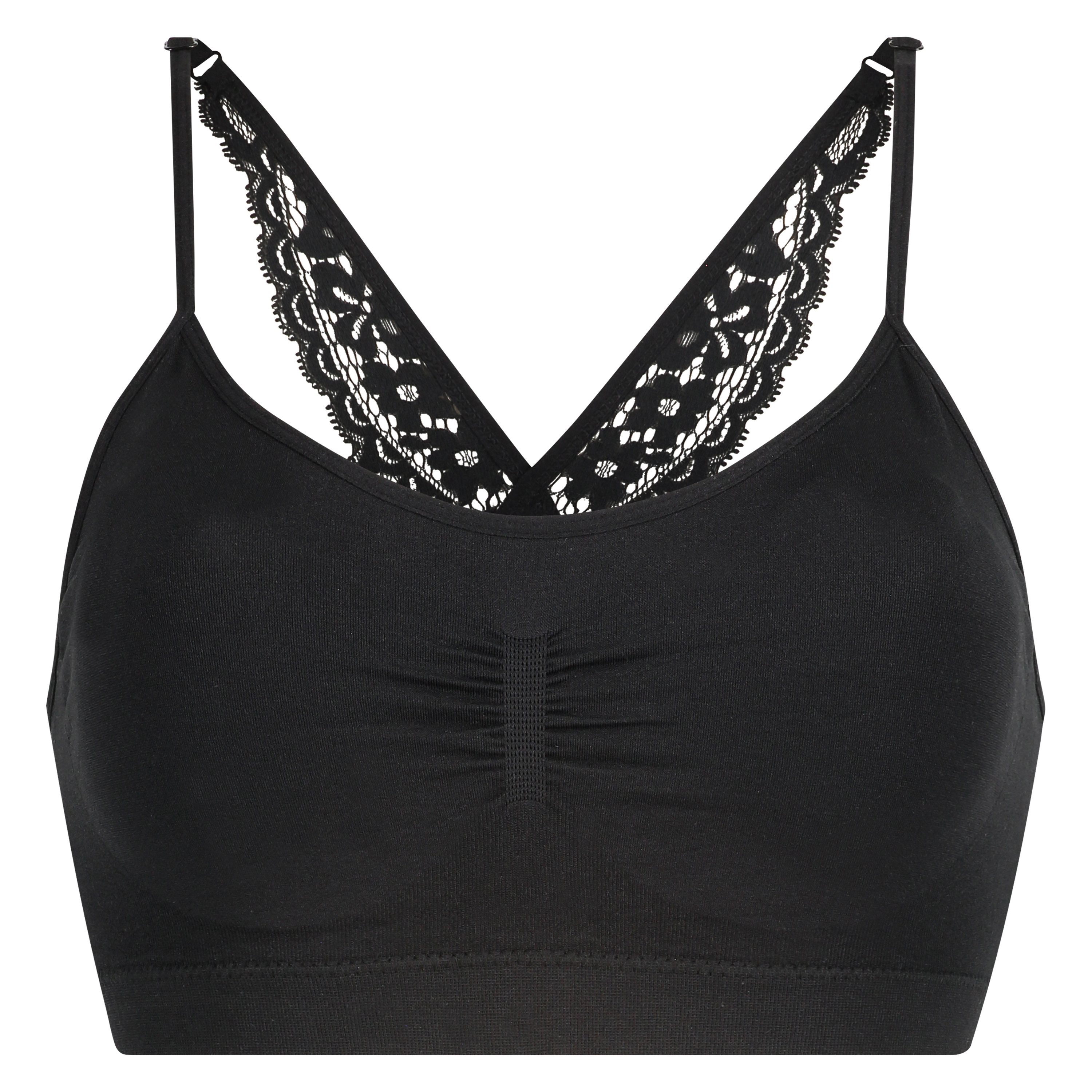 Brassière sans coutures Marine, Noir, main