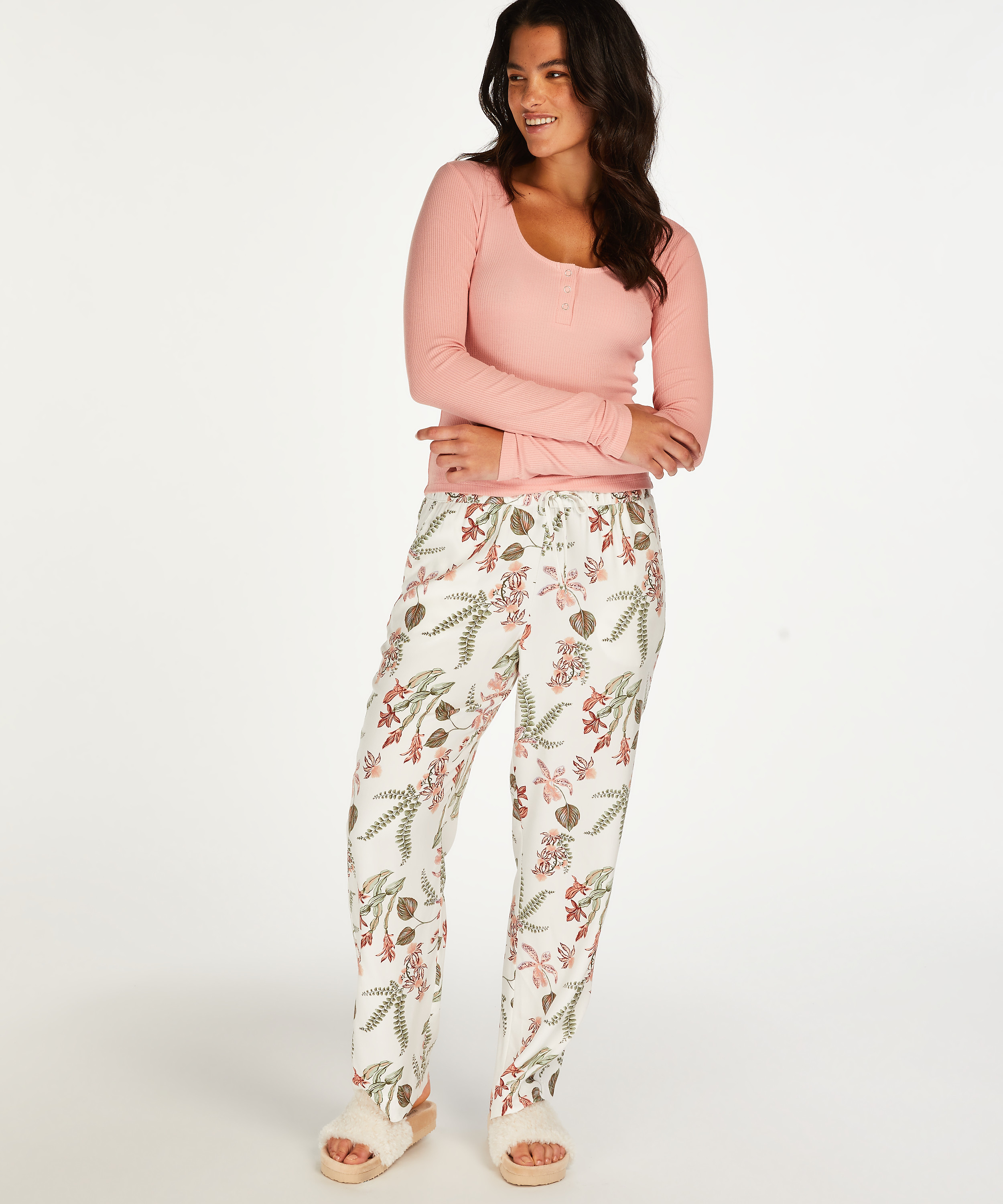 Top de pyjama Rib, Rose, main