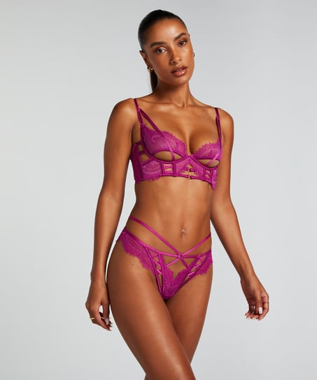 Soutien-gorge à armatures non-préformé longline Monet, Violet