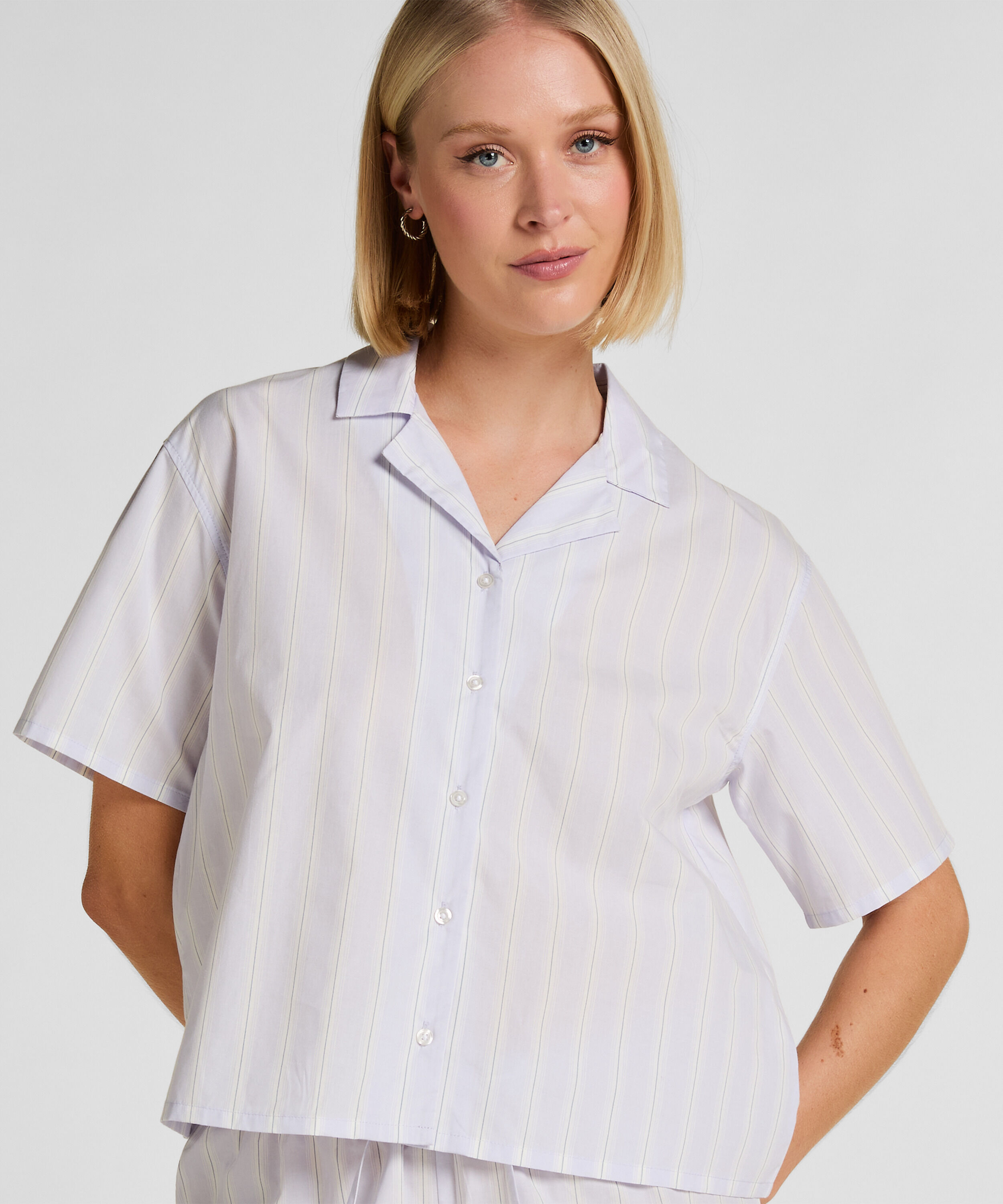 Veste Rayée en Coton