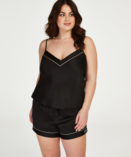 Satin-Top Bow, Schwarz