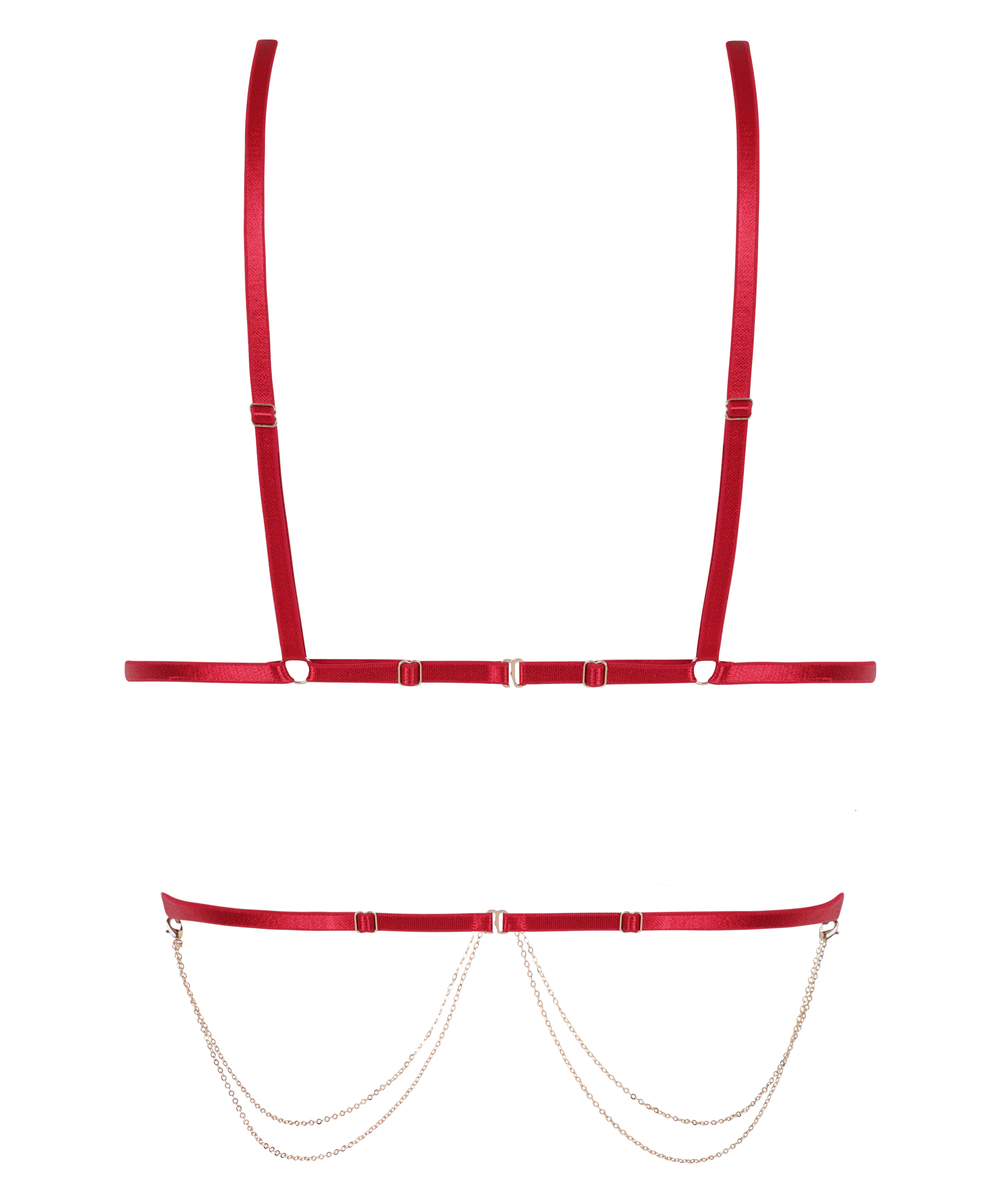 Bralette Chain Top, Rot, main