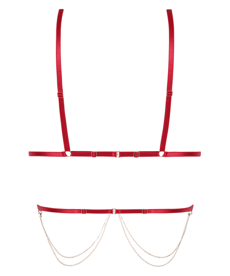 Bralette Chain Top, Rot