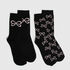 2 Paires de Chaussettes en Coton, Noir