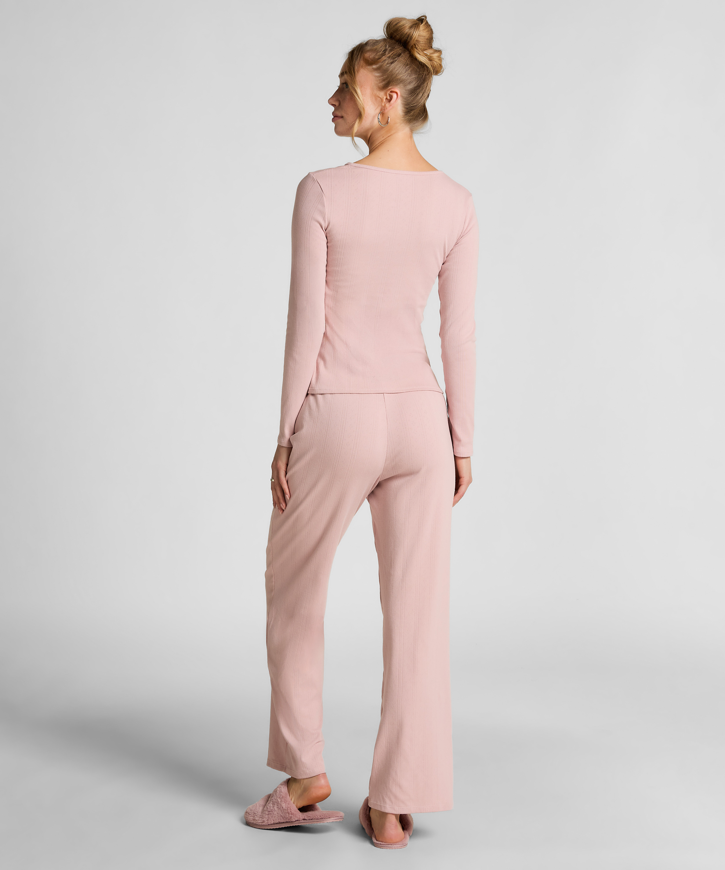 Pyjama-Oberteil Henley, Rose, main