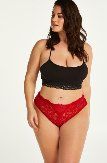 Hunkemöller Slip brésilien à taille haute Jessie Curvy Rouge