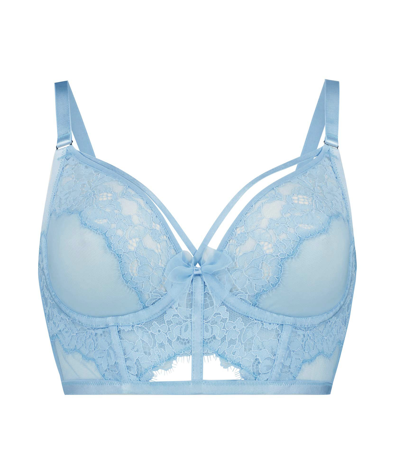 Soutien-gorge &agrave; armatures non pr&eacute;form&eacute; longline Louise Kim Petras, Bleu, main