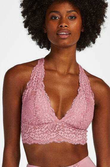 Hunkemöller Brassière Halter Rose préformée Violet