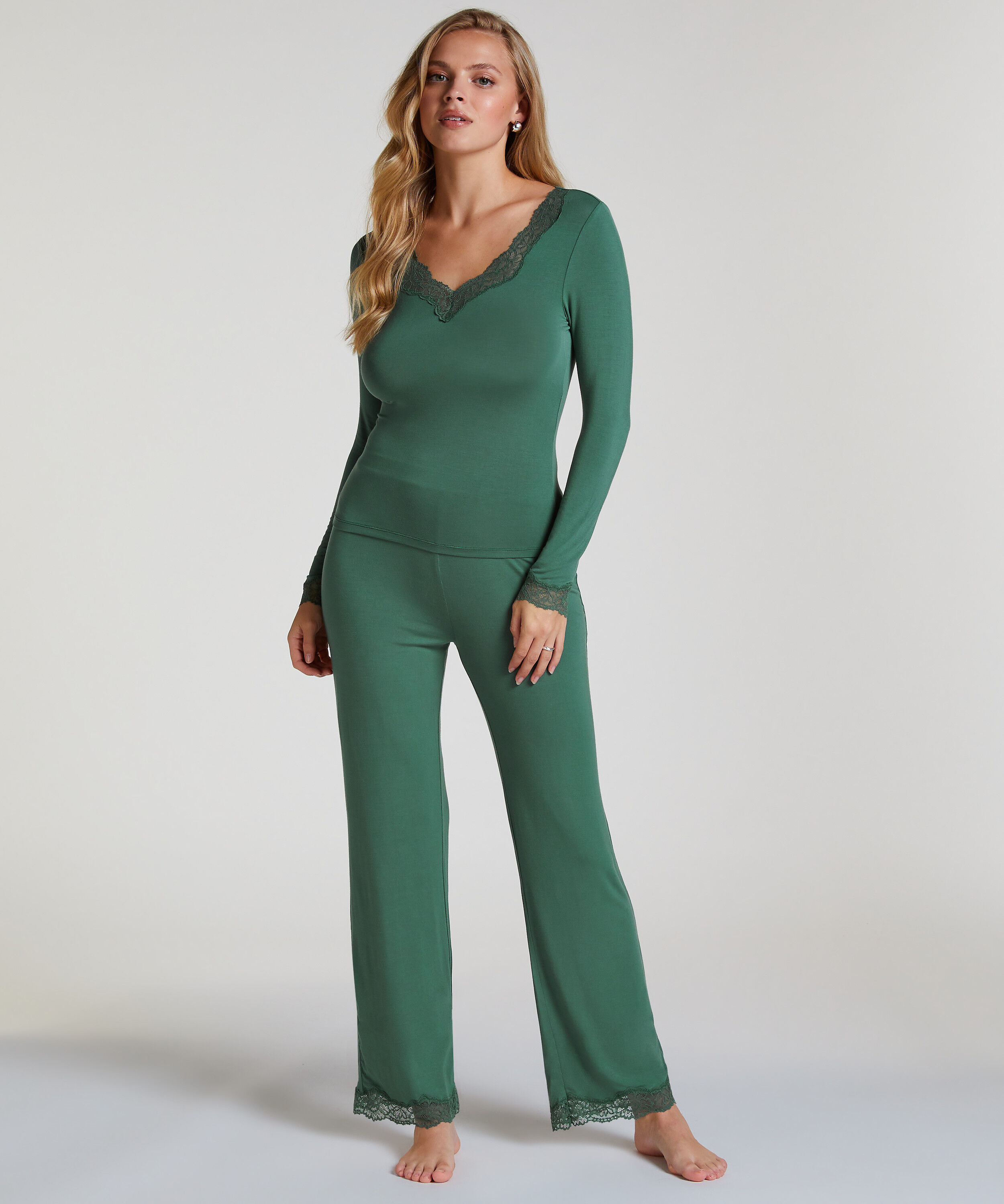 Pyjama-Set, Grün