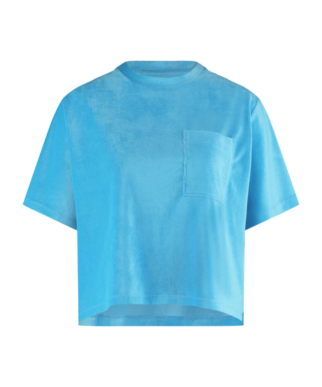 Top Rippsamt, Blau