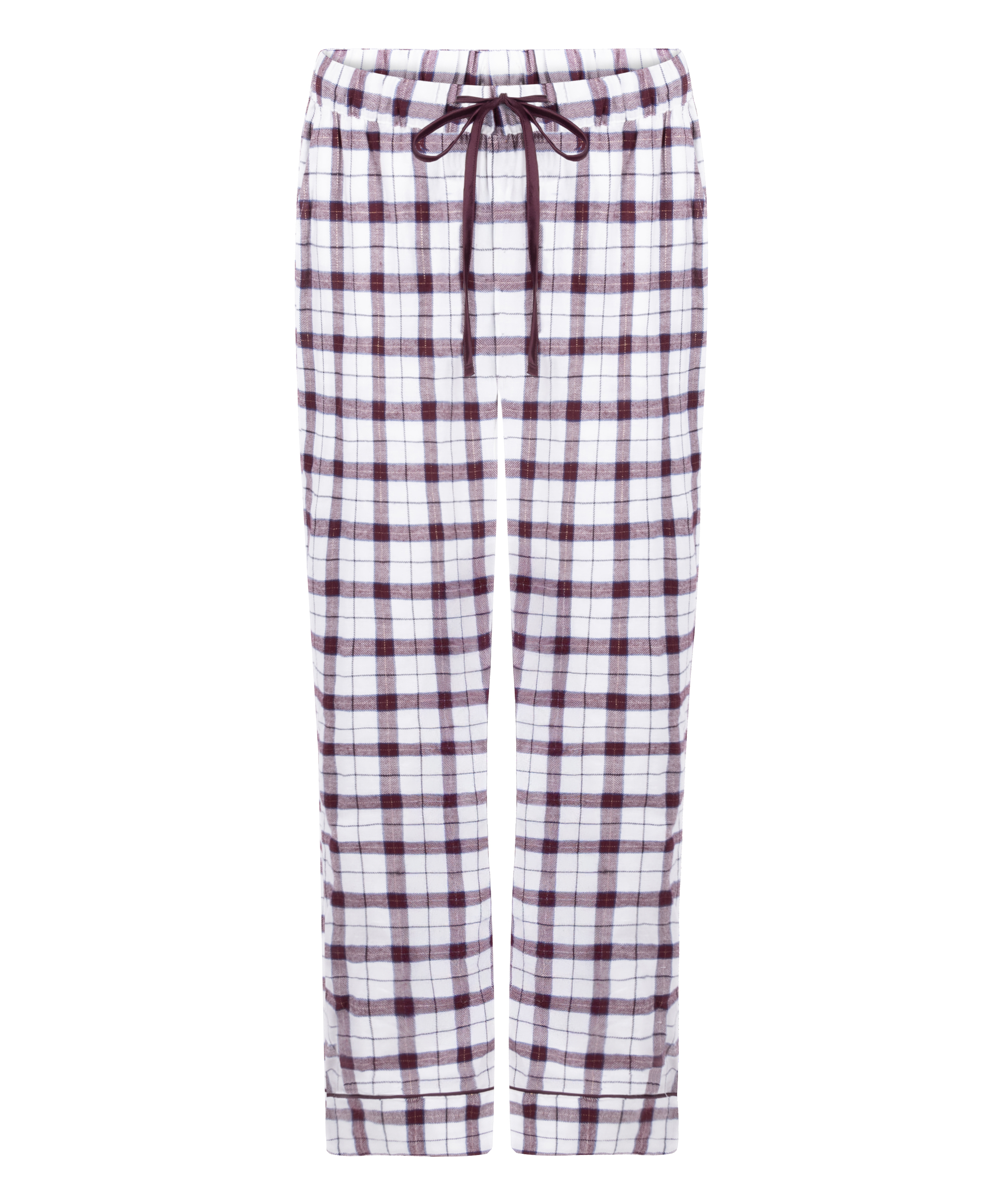 Pyjamahose aus Flanell, Weiß, main