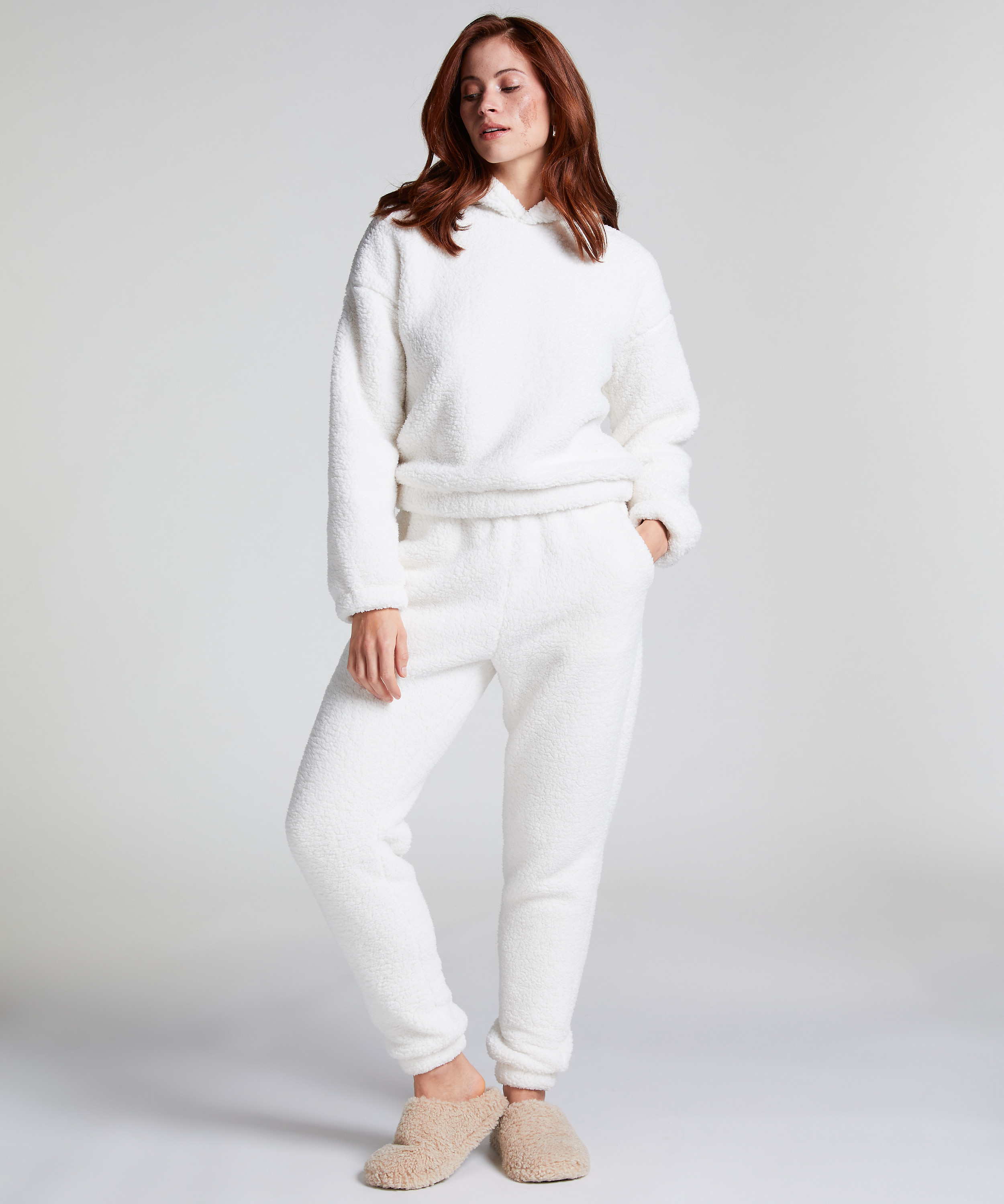 Pantalon de jogging polaire Snuggle, Blanc, main