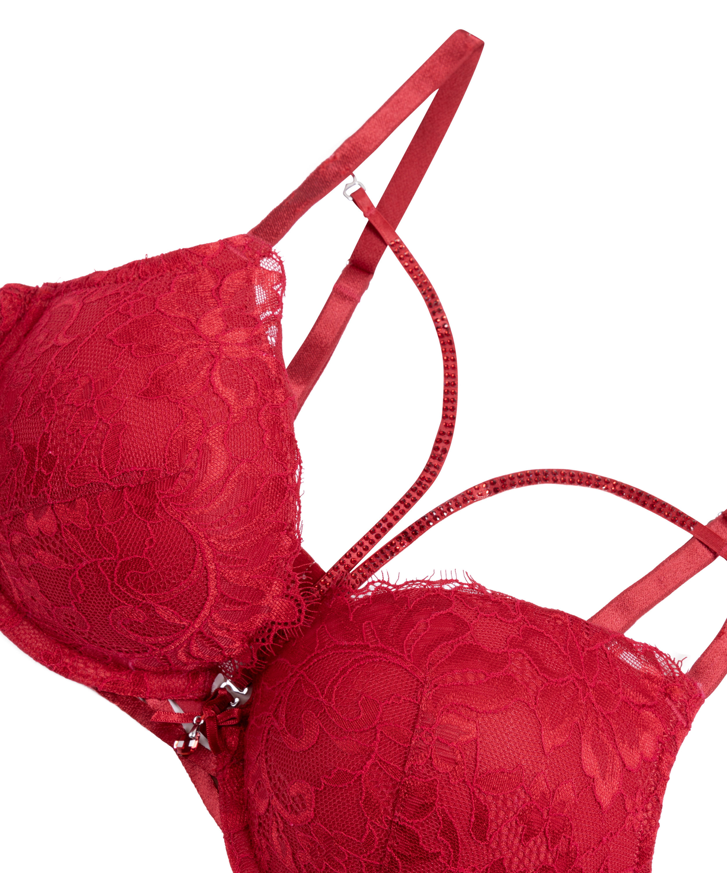 Soutien-gorge à armatures maximiseur préformé Charlotta, Rouge, main
