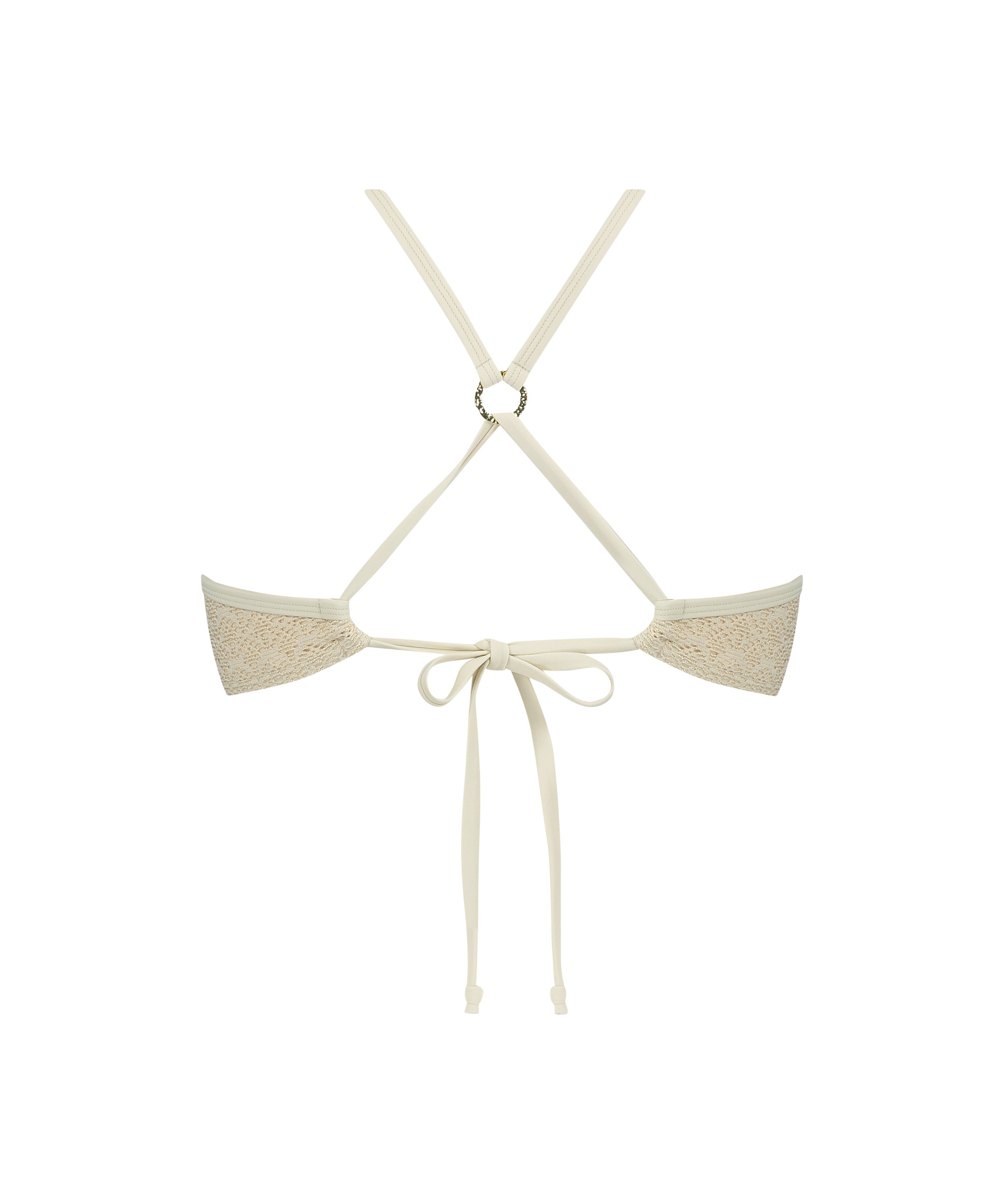 Bikini push-up Top Lurex Crochet, Weiß, main