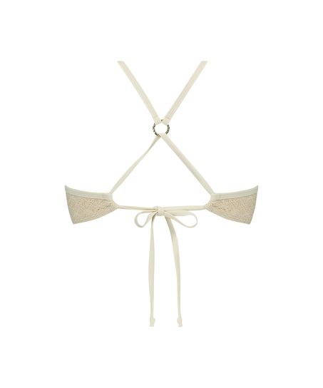 Bikini push-up Top Lurex Crochet, Weiß