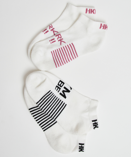 HKMX 2 Paar Performance Socken, Weiß