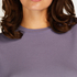 Top mit kurzen Ärmeln Rib, Lila