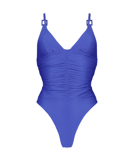 Maillot de bain haut Rib Lagoon, Bleu