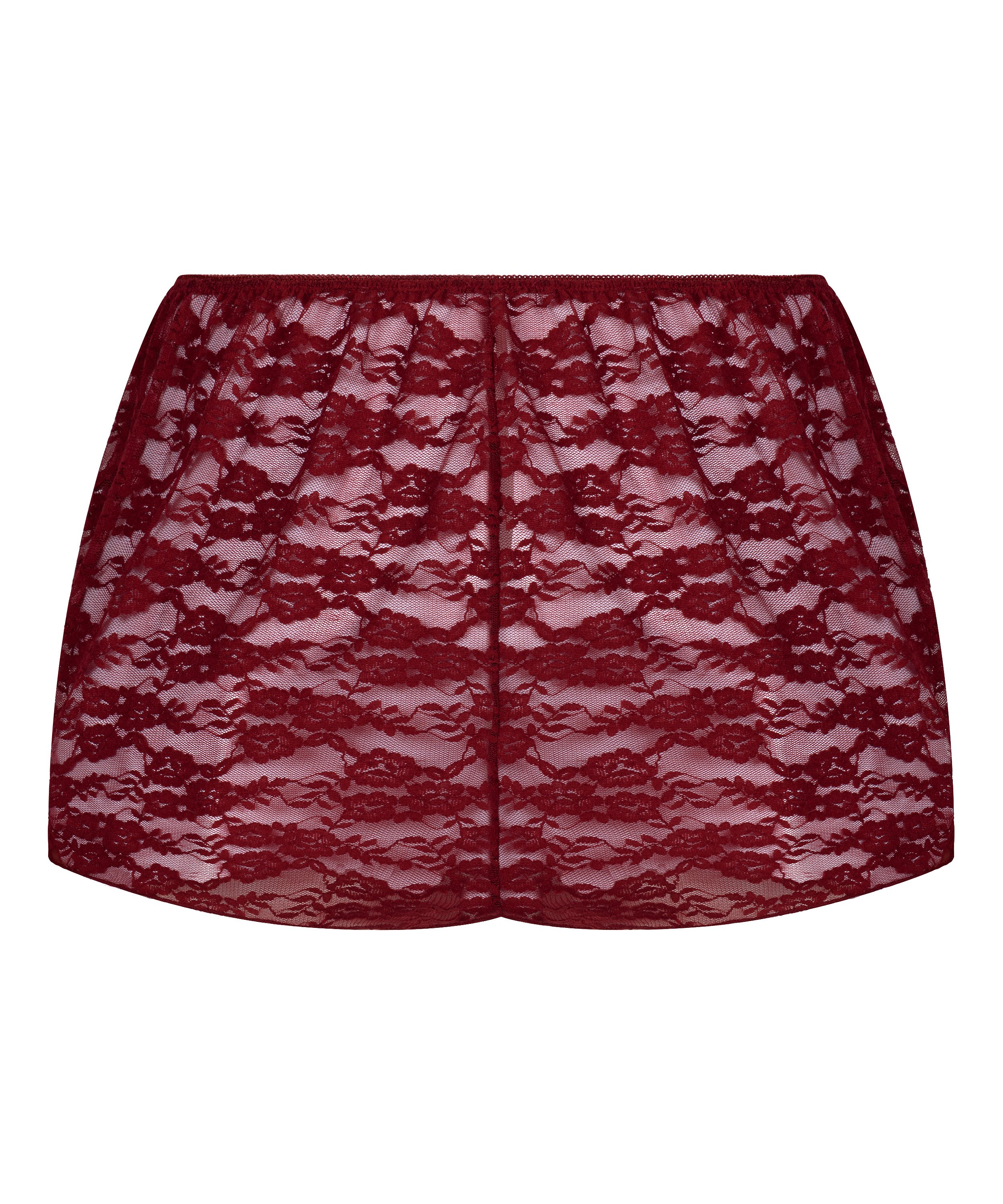 Shorts aus Allover-Spitze, Rot, main