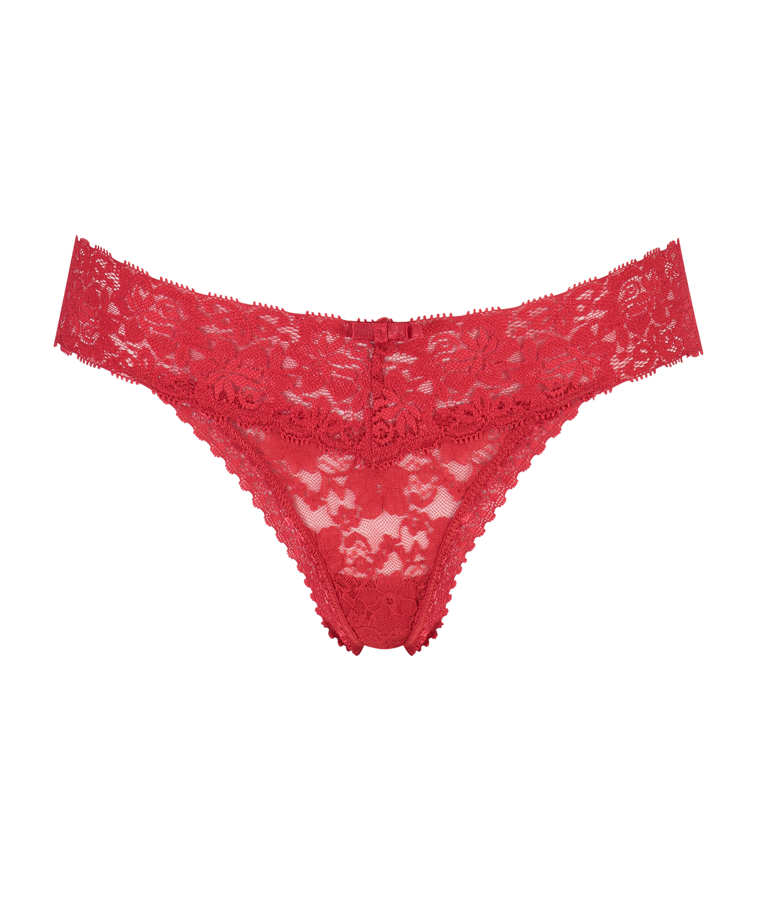 String dentelle florale, Rouge, main