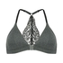 Geformter Triangel-Bralette Chloe Baumwolle, Grau