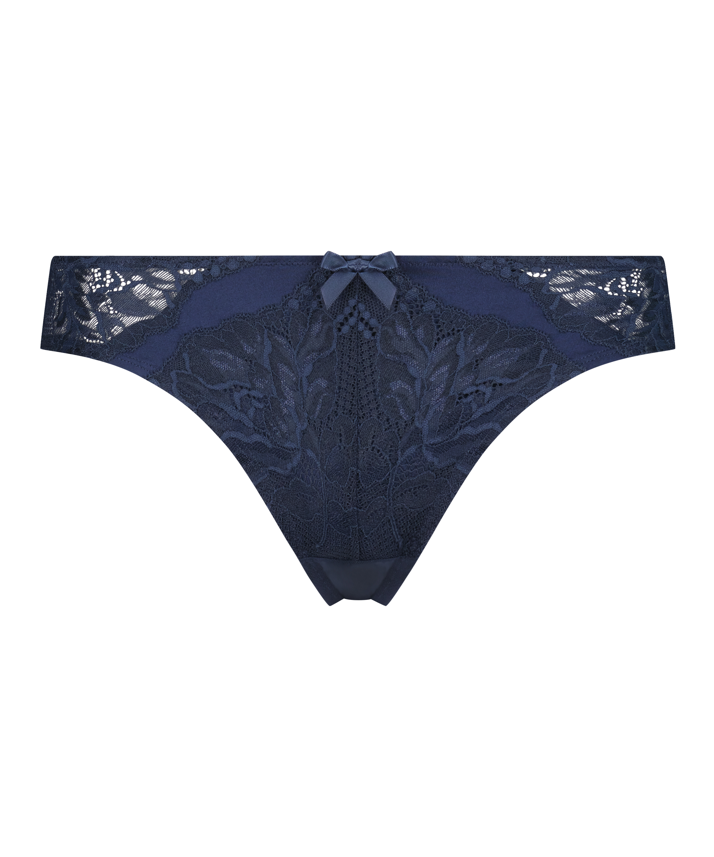 Slip br&eacute;silien taille haute Kimberley, Bleu, main