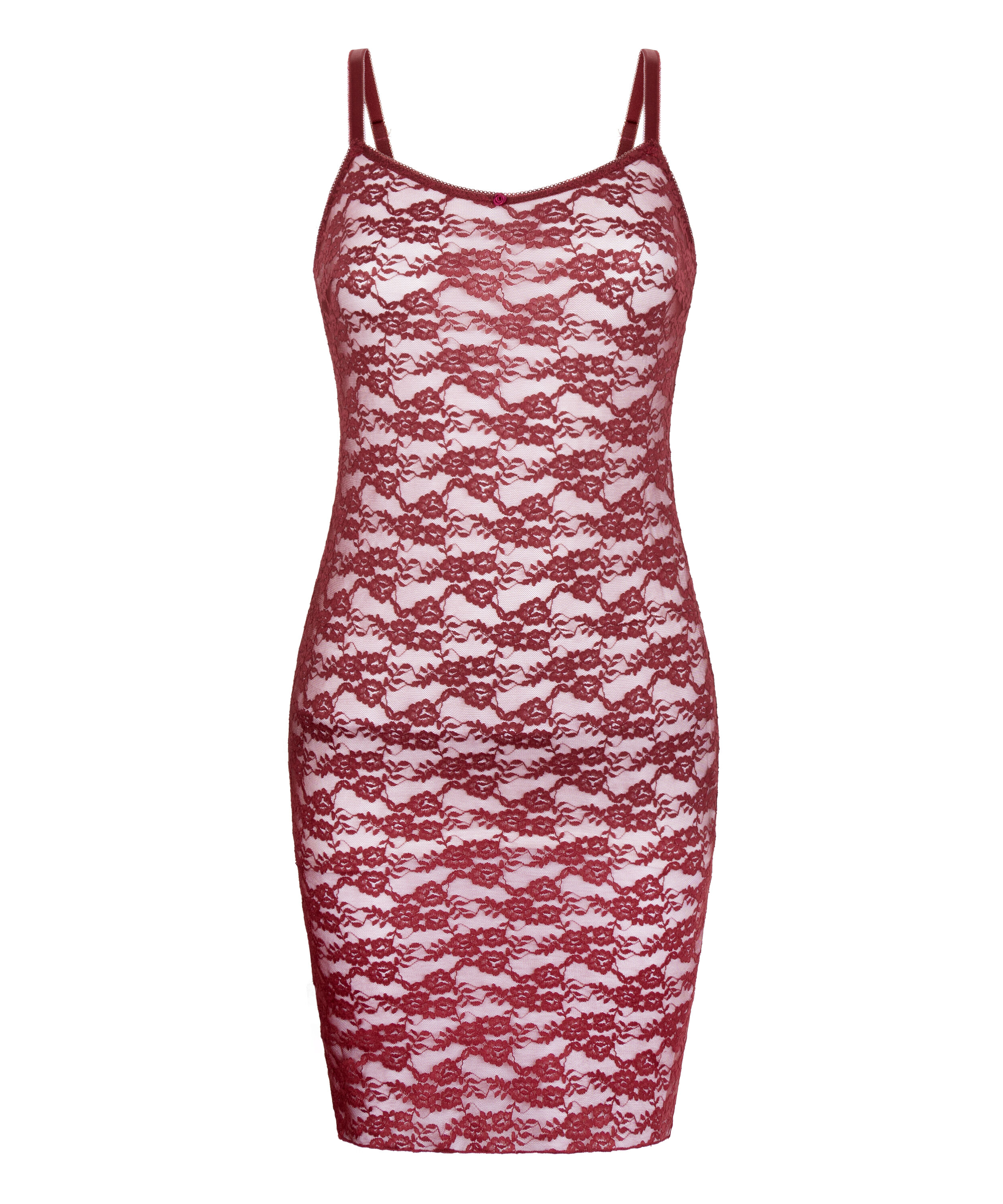 Slipdress aus Allover-Spitze, Rot