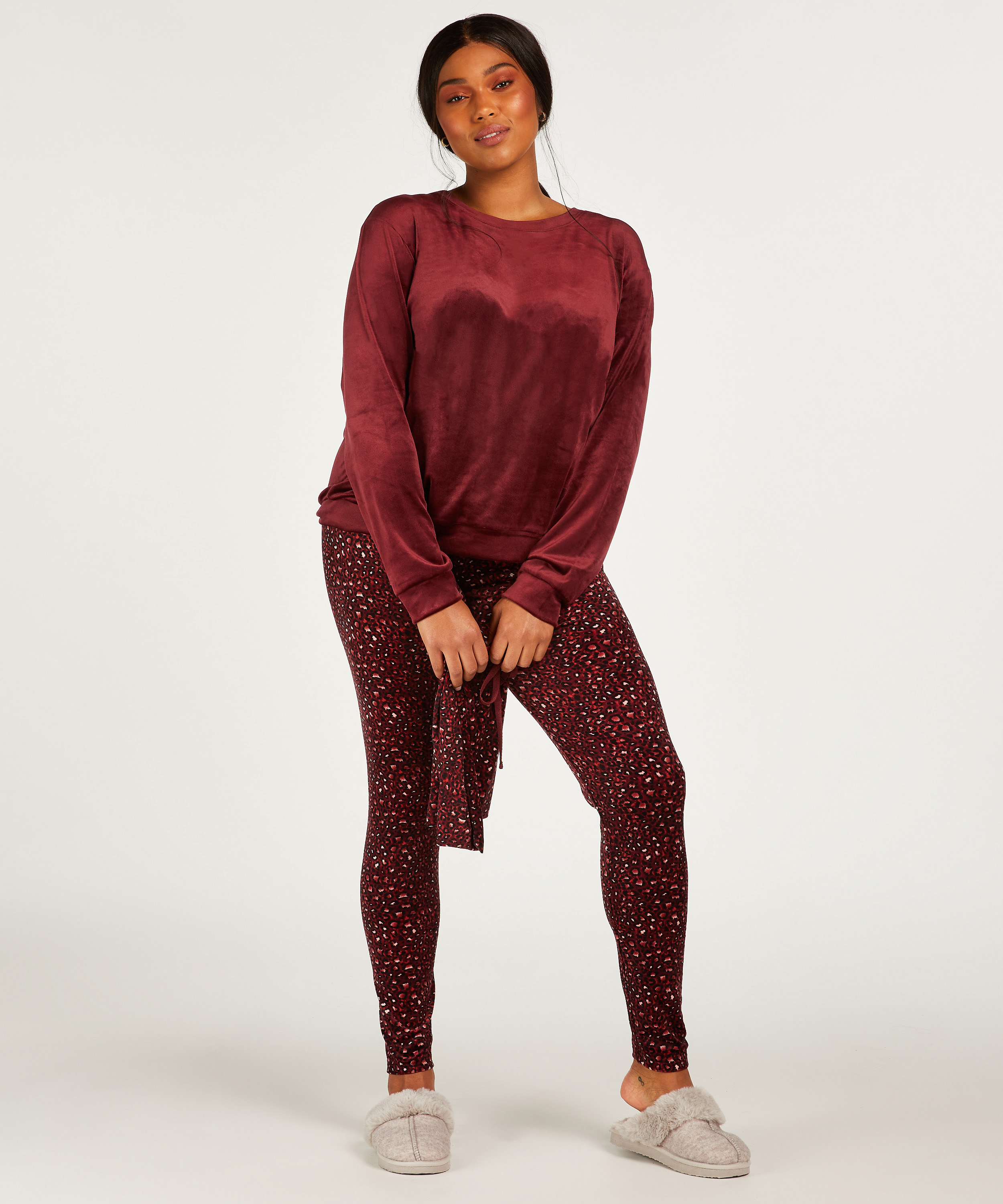 Pyjama avec sac, Violet, main