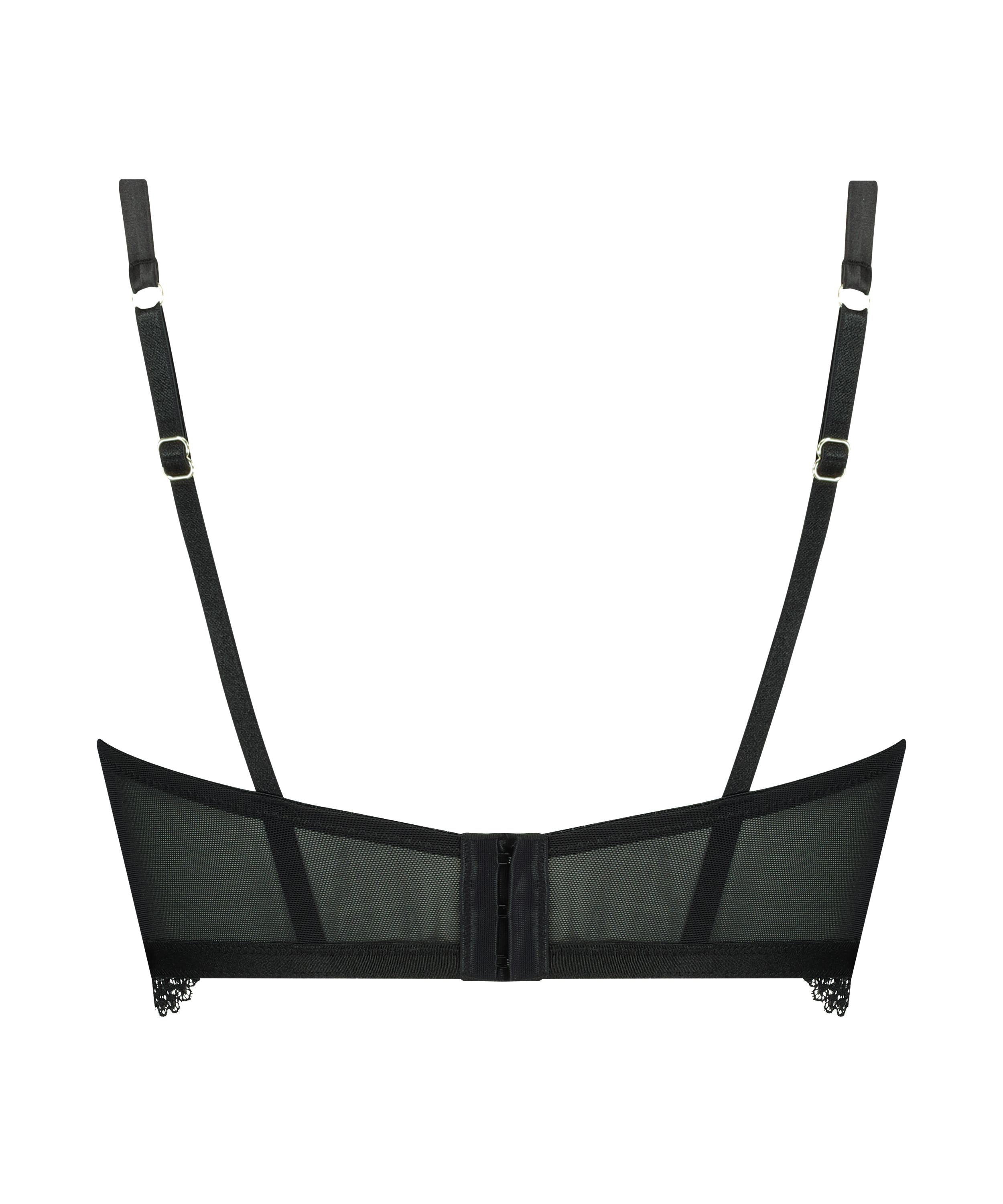 Soutien-gorge long rembourr&eacute; &agrave; armatures Raine, Noir, main