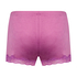 Shorts aus Velours mit Spitze, Lila