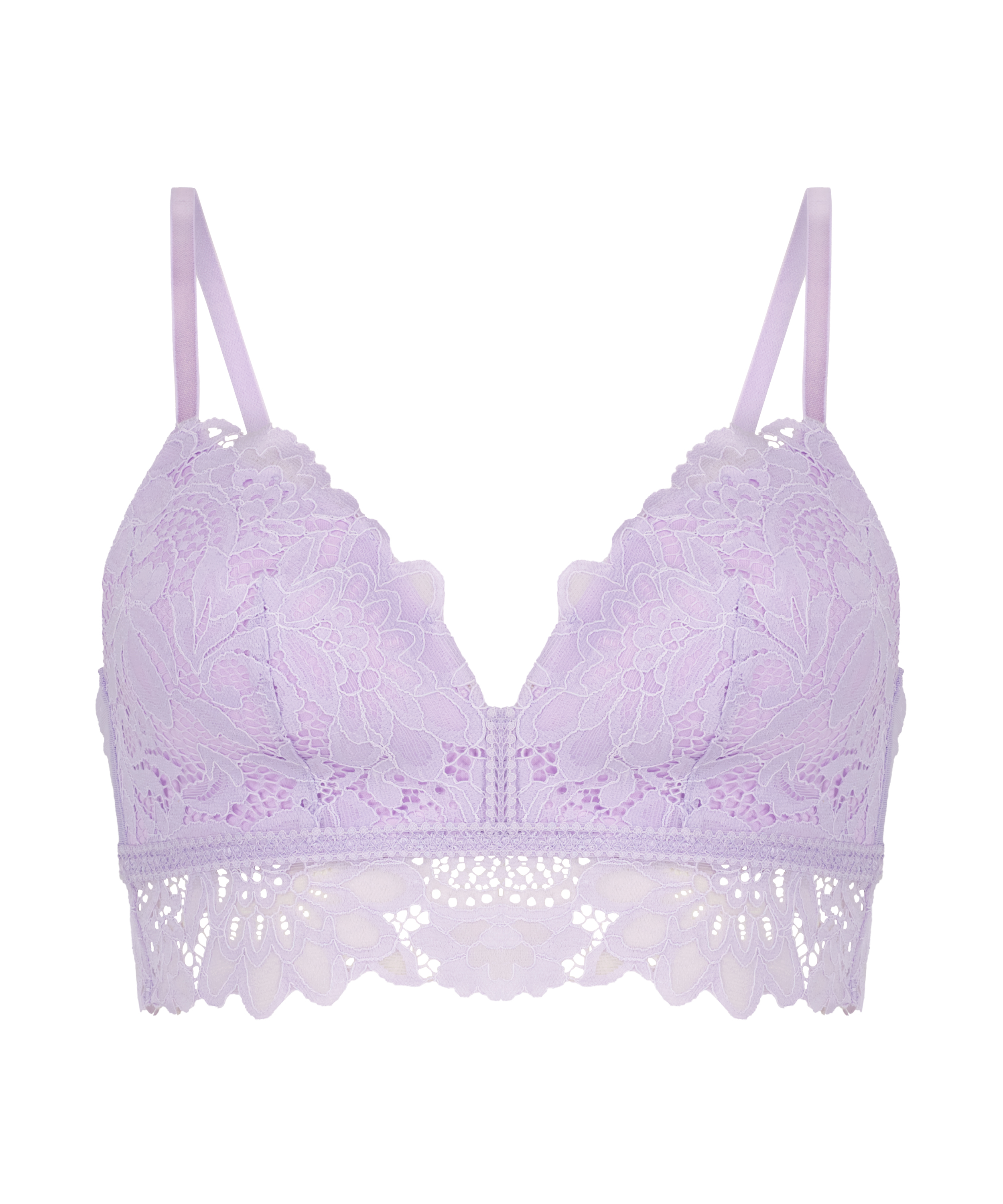 Soutien-gorge pr&eacute;form&eacute; sans armatures longline Shiloh, Violet, main