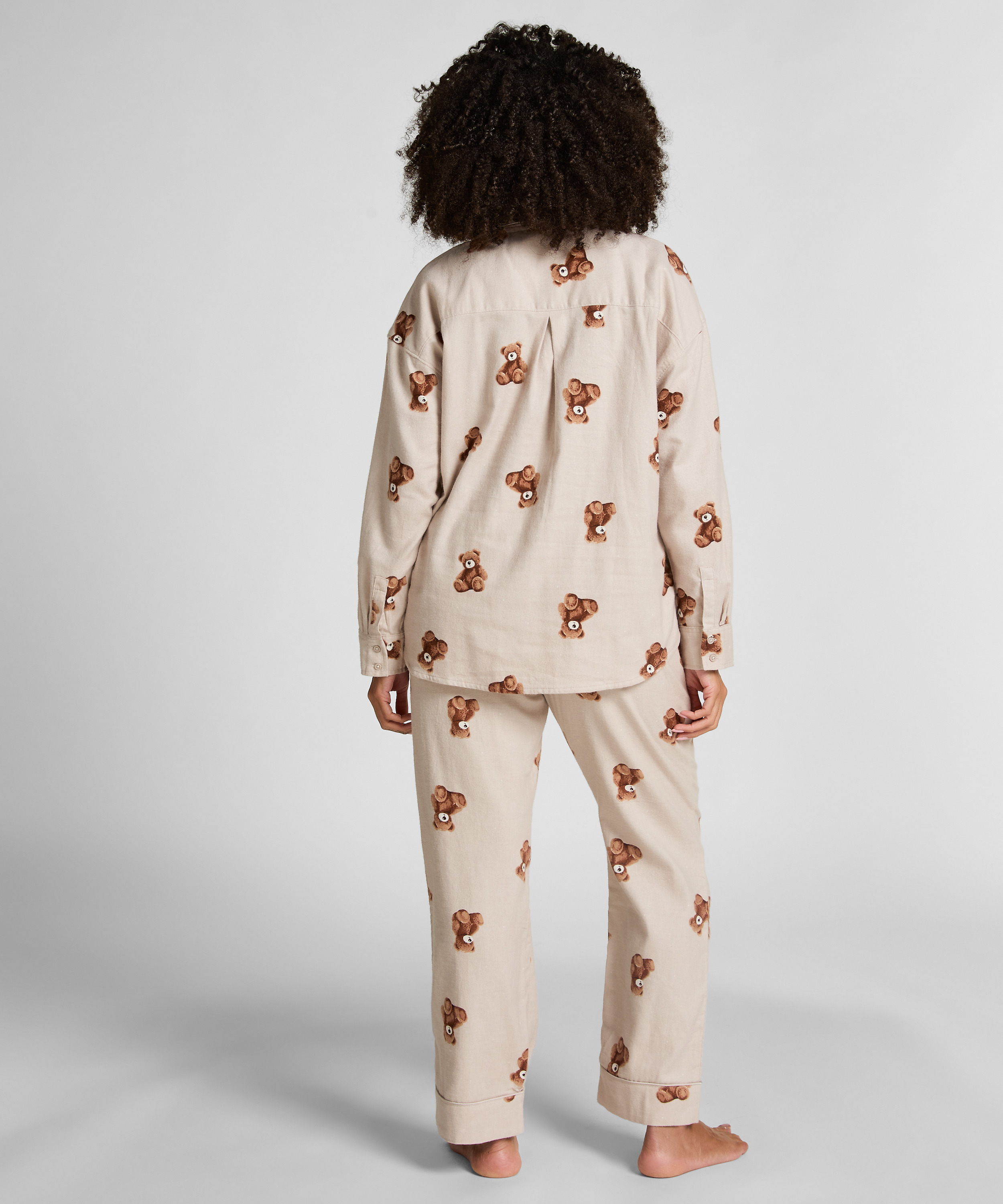 Jacke Flanell-Twill Bär, Beige, main