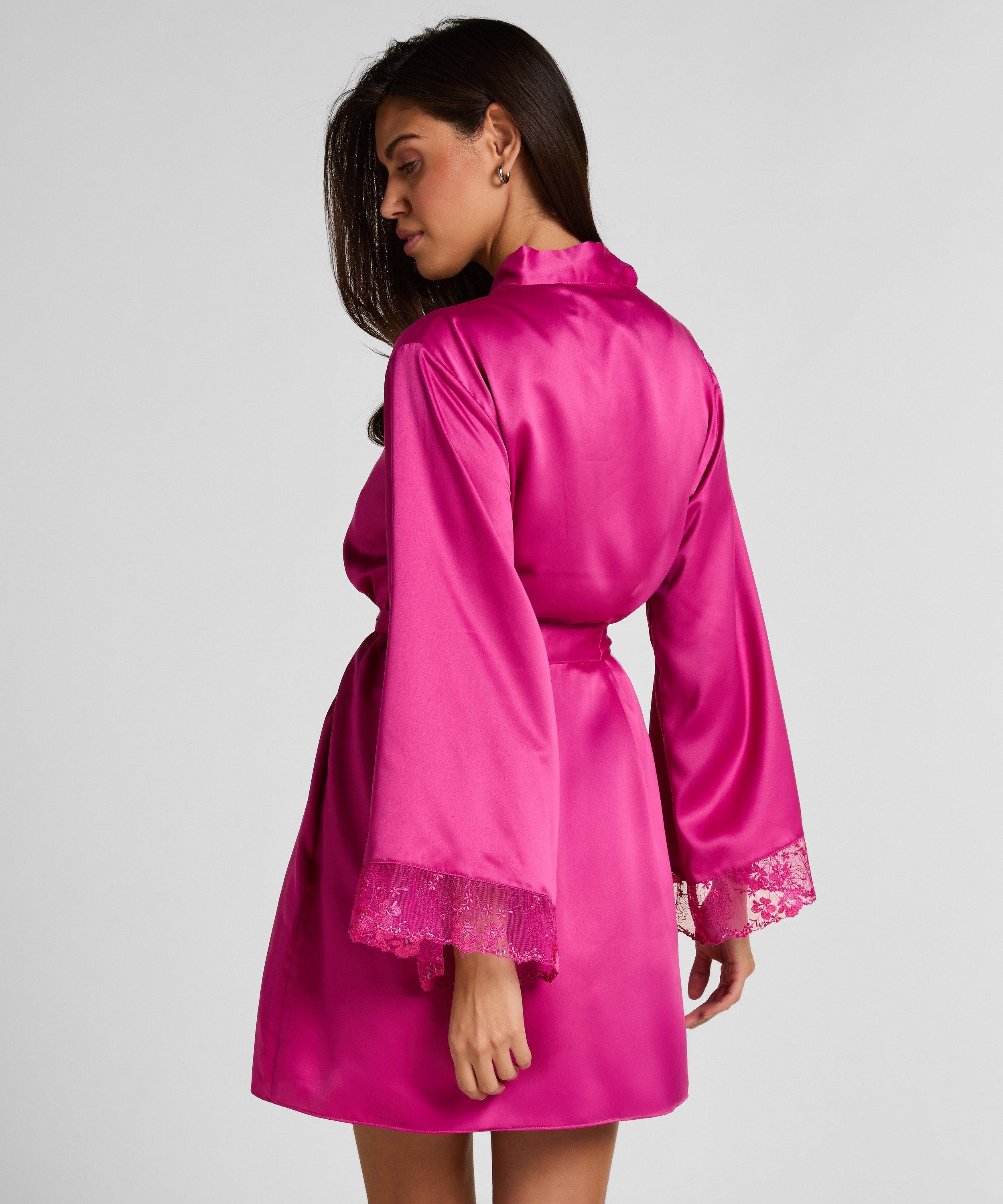 Peonie Kimono Satin, Rose, main