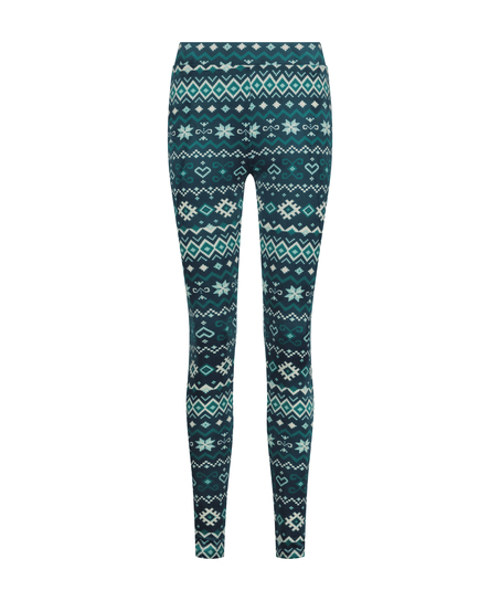 Leggings Velours, Blau