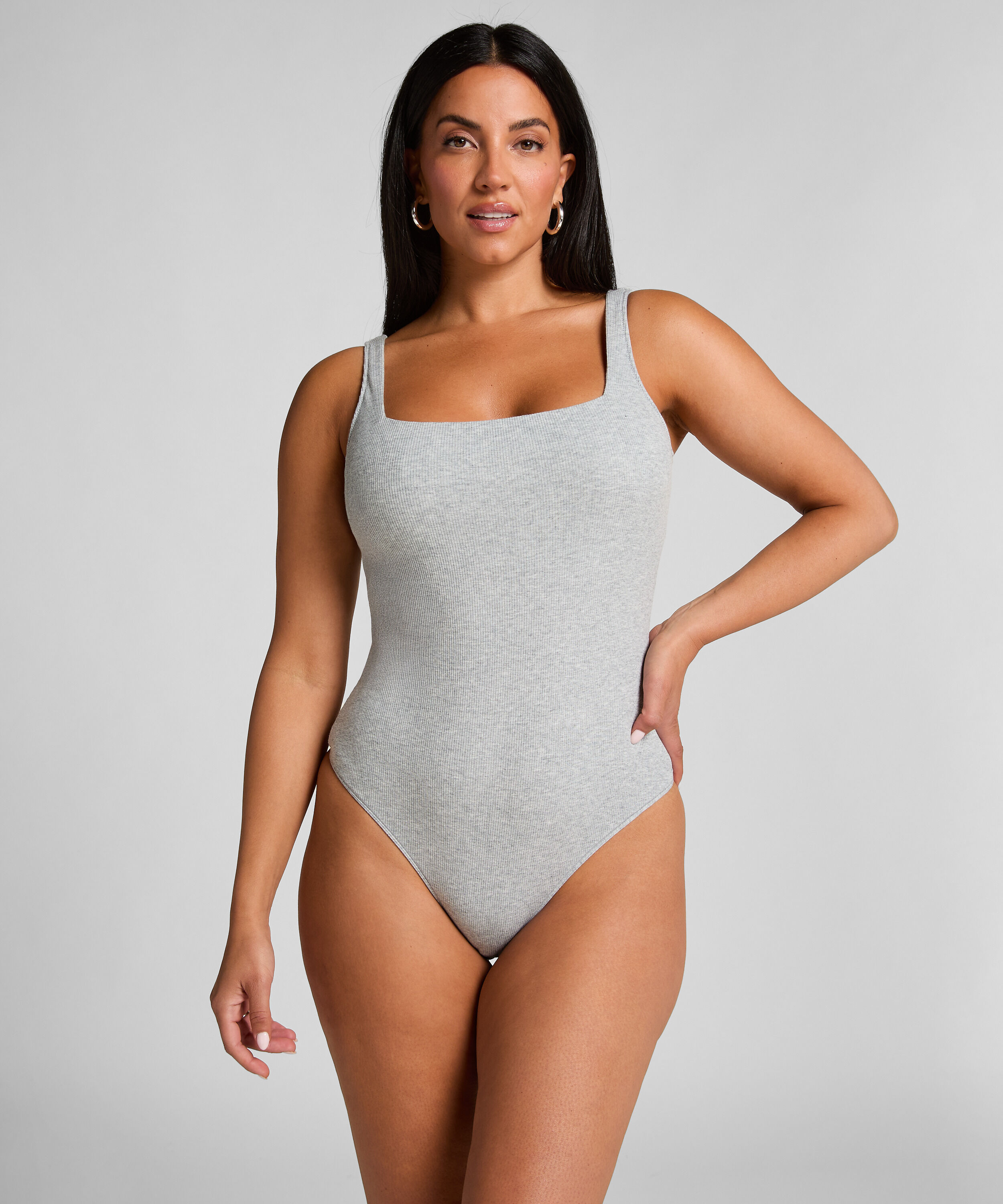 Gerippter Baumwoll-Body