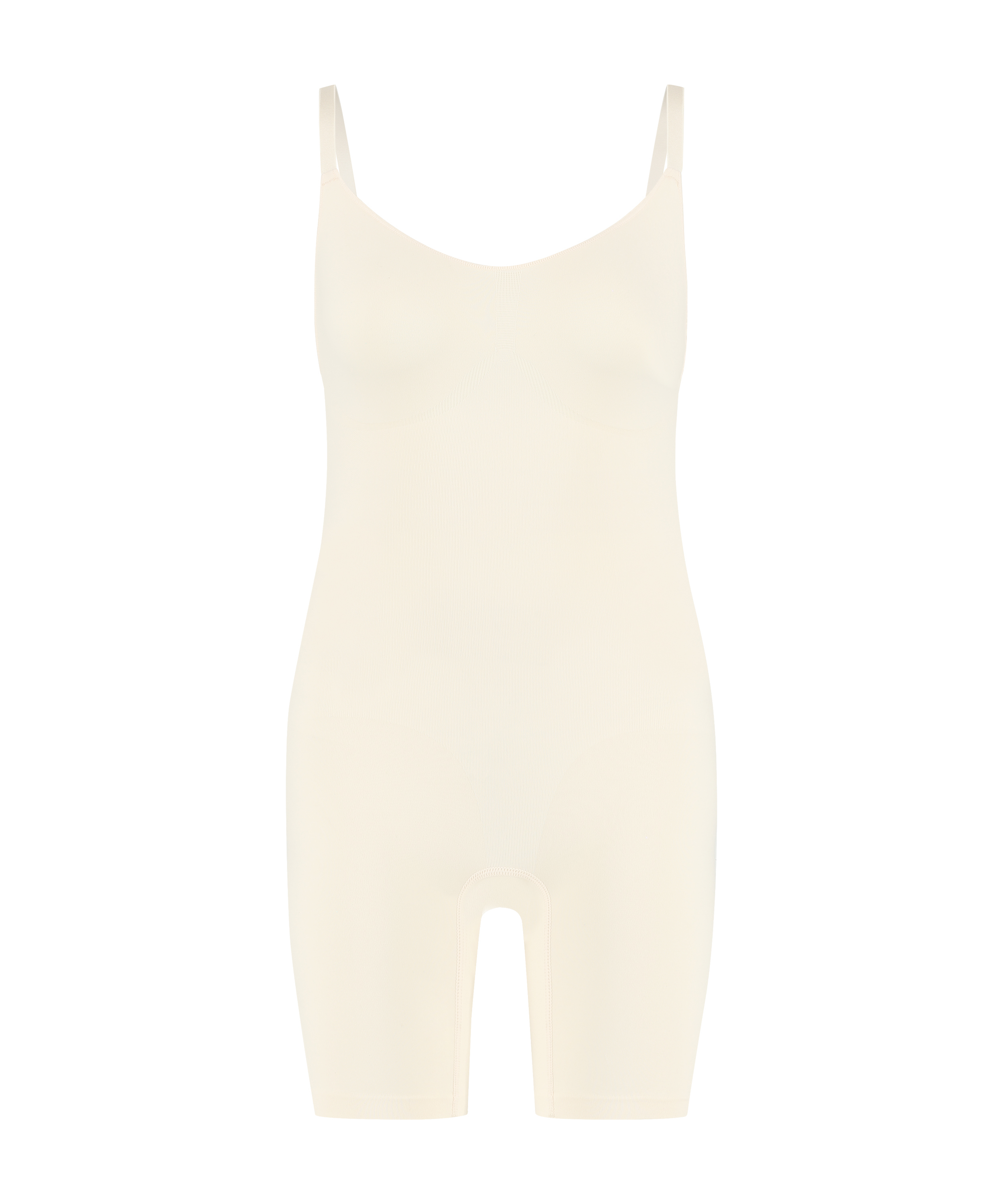 Nahtlos betonender Bodysuit mit hohem Beinausschnitt, Beige, main