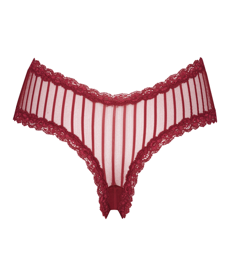 Slip brésilien V-shape mesh, Rouge