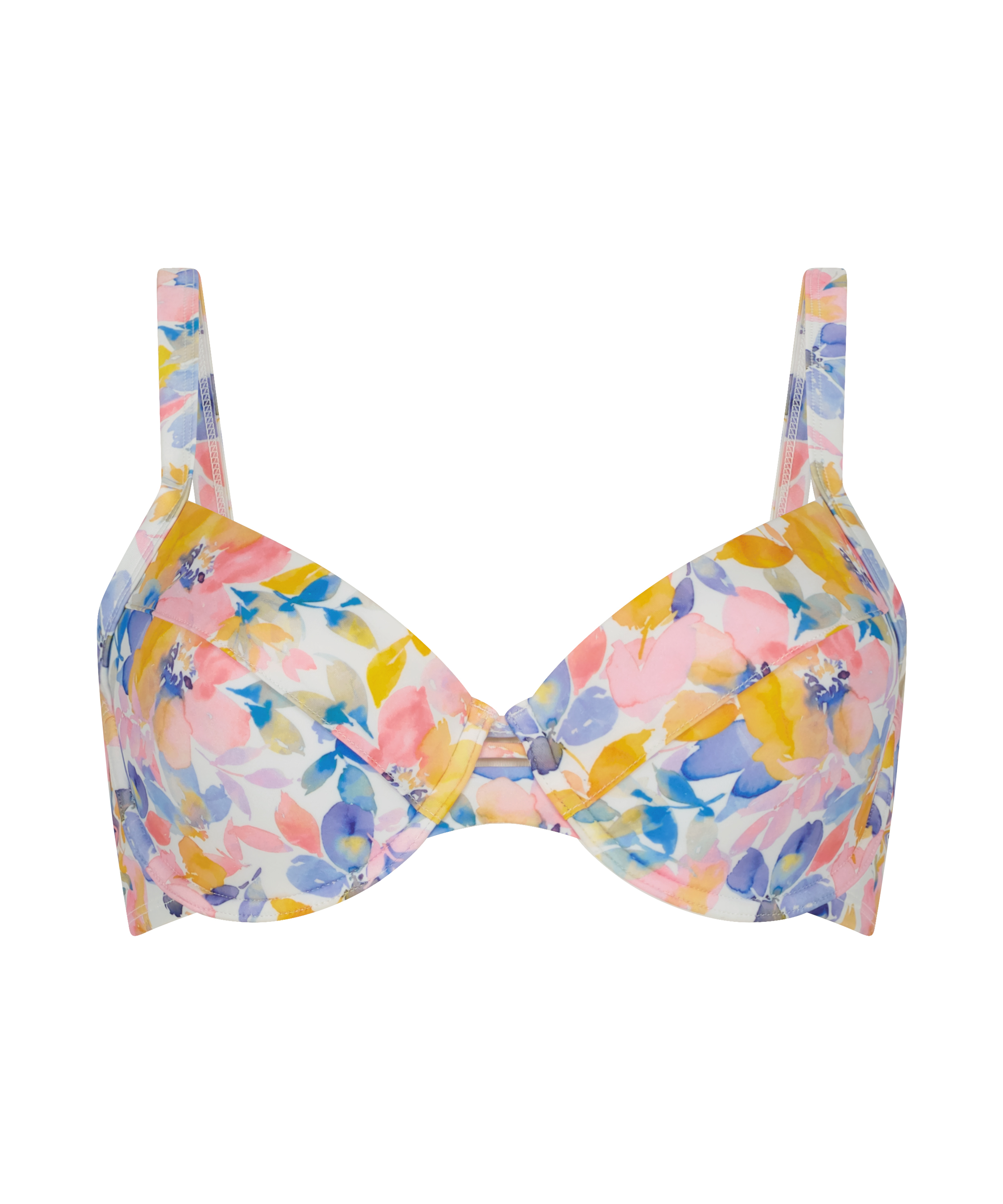 Haut de bikini pr&eacute;form&eacute; &agrave; armatures Palma, Blanc, main