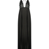 Robe en mousseline de satin Lily, Noir