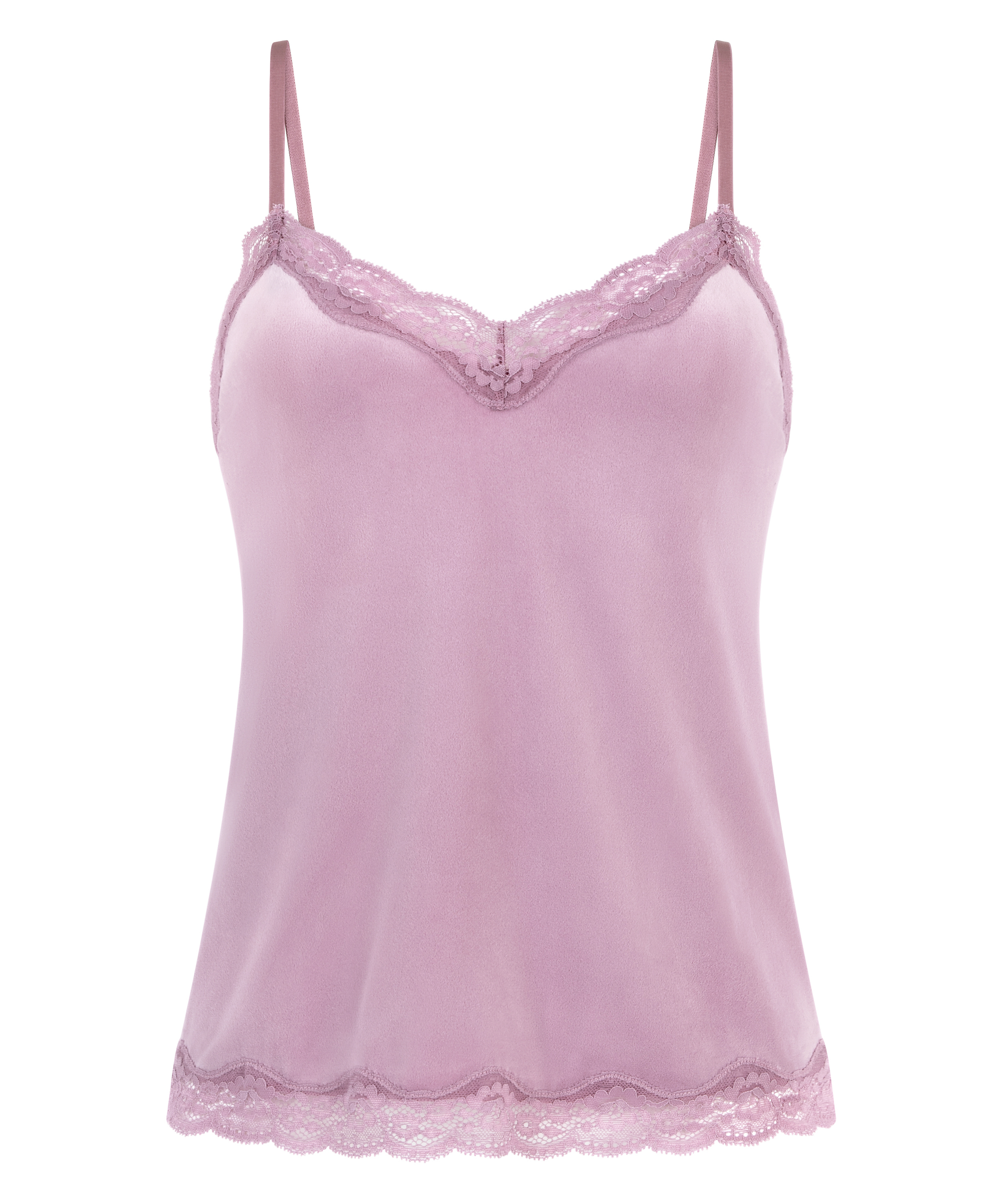 Cami Top Velours Lace, Lila, main
