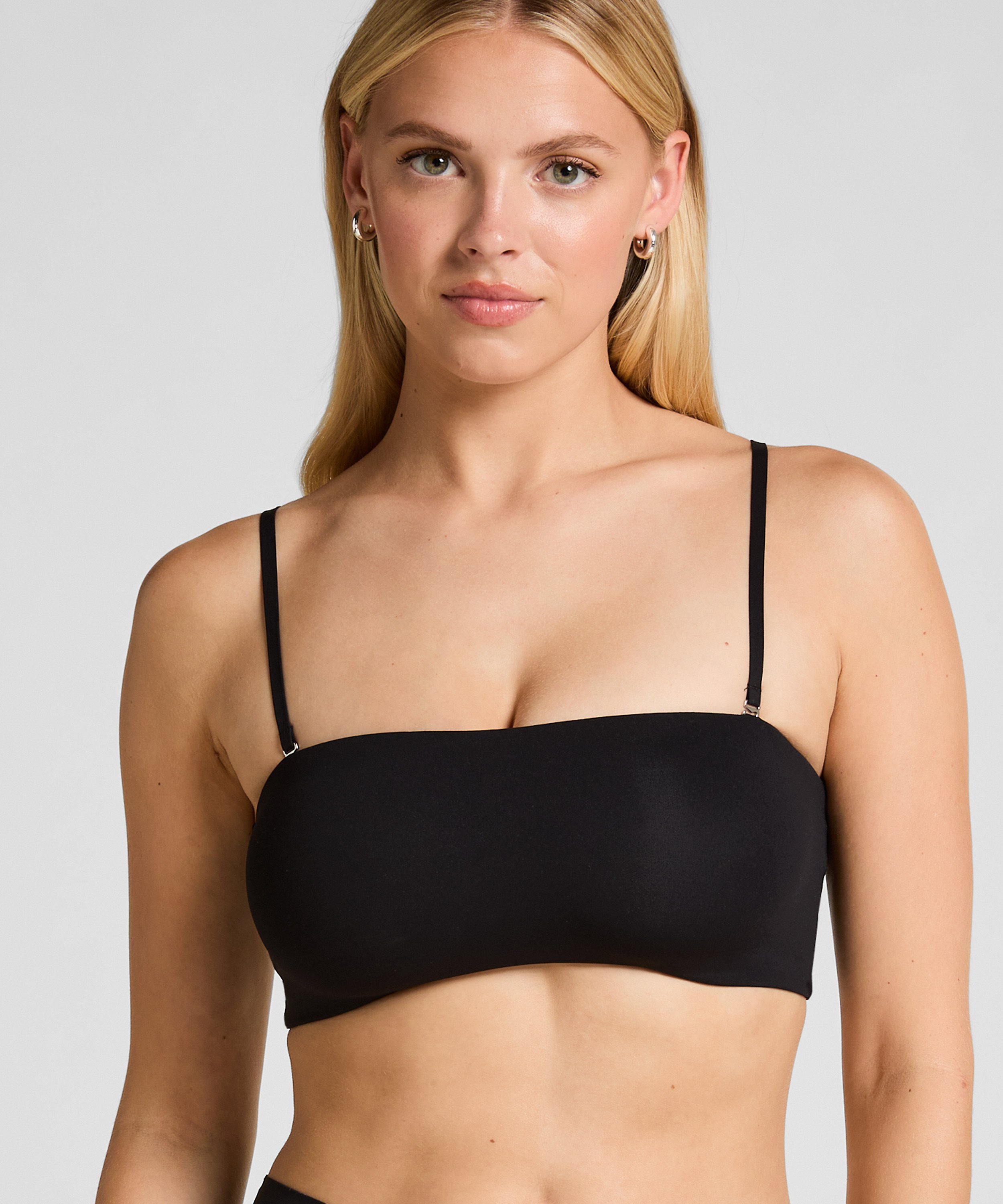 Bandeau Bralette Smooth, Schwarz, main