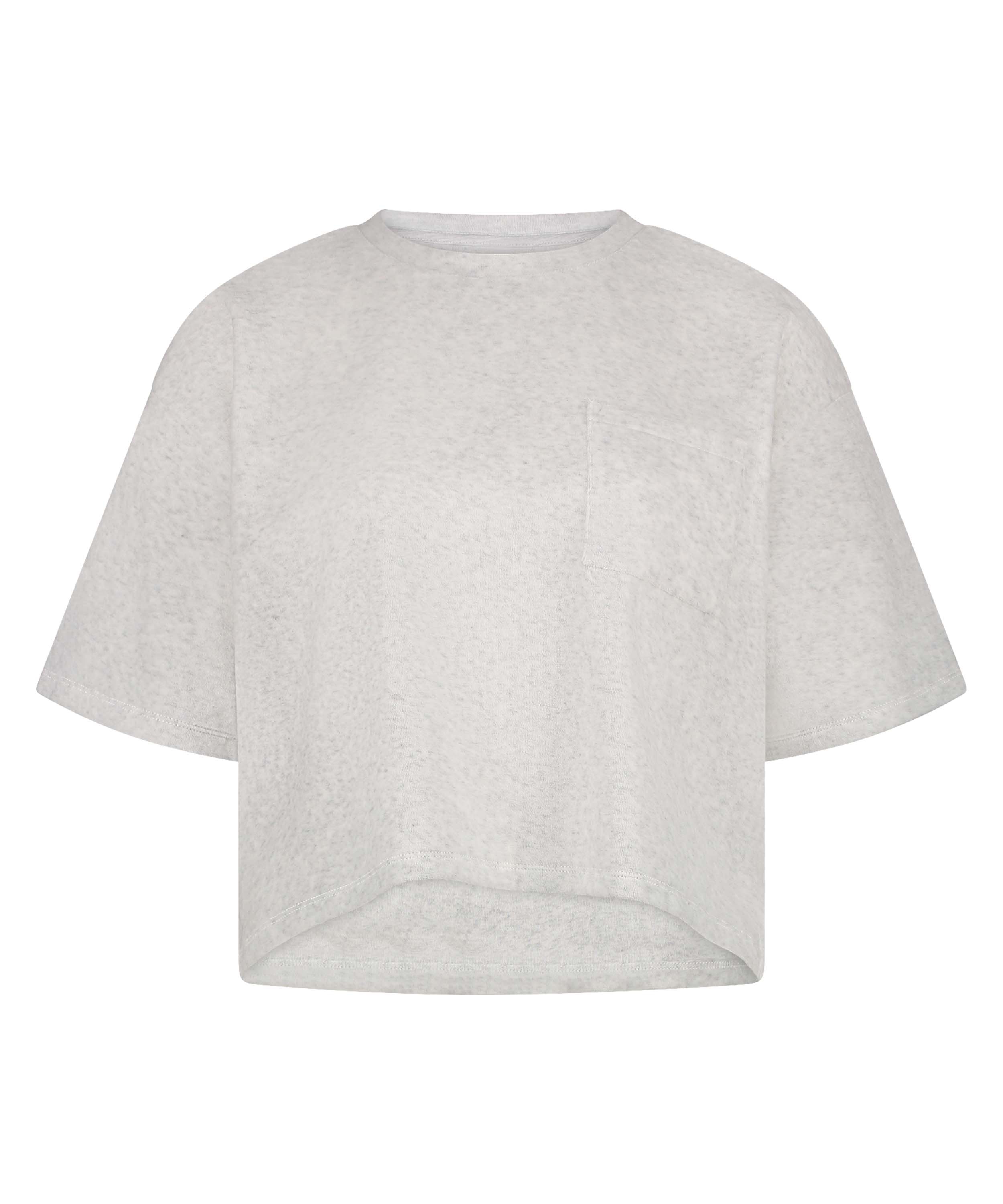 Top velours manches courtes, Gris, main