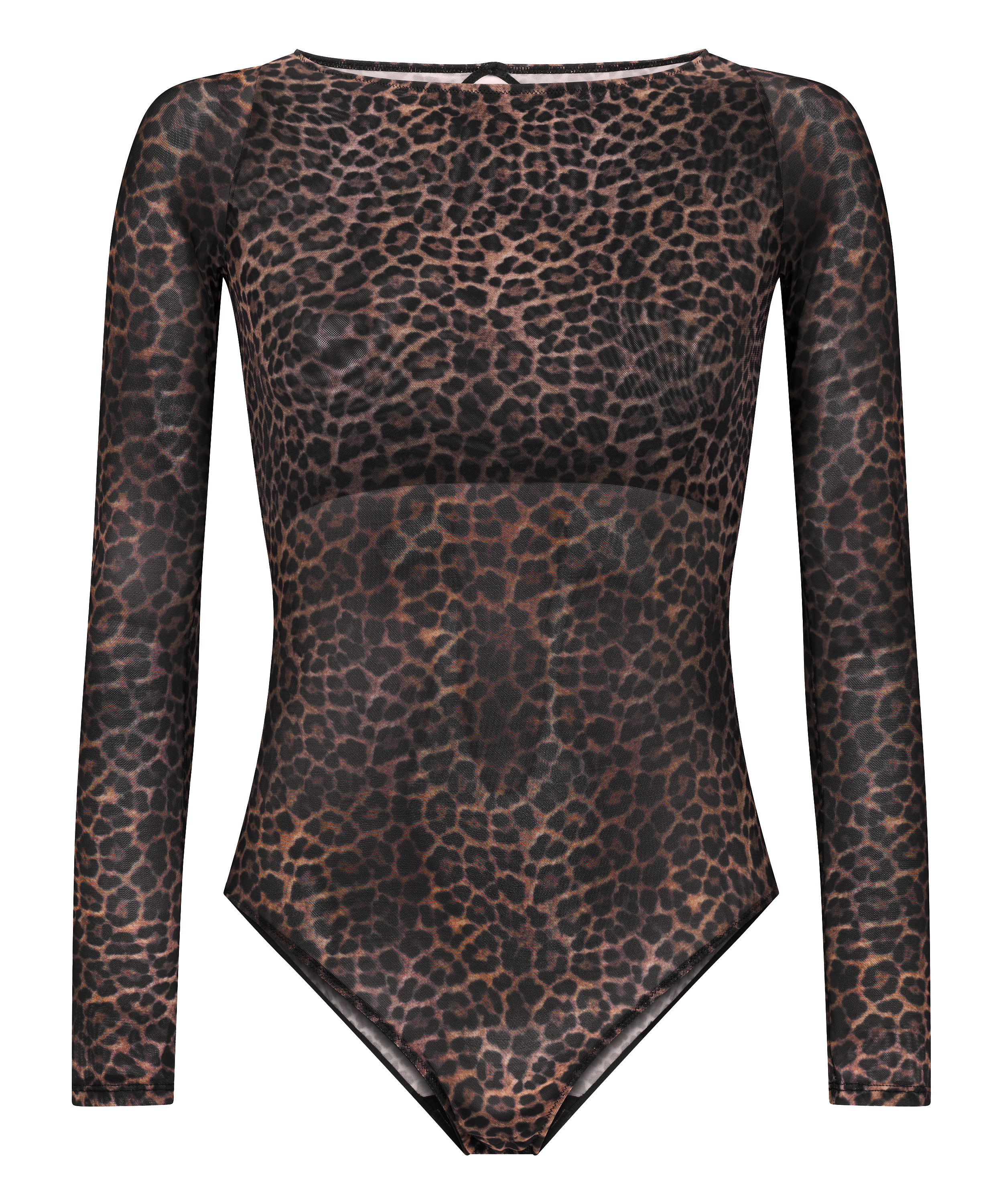 Leopard-Langarmbody Tara, Schwarz, main
