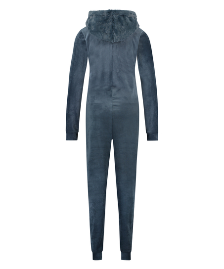 Onesie Velours, Blau