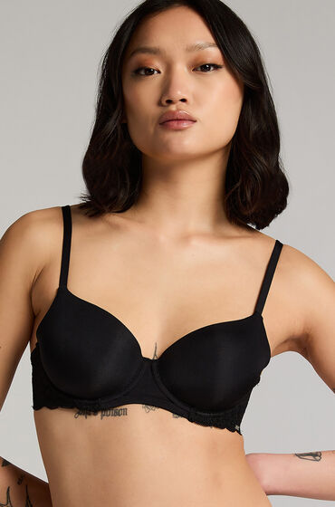 Hunkemöller Vorgeformter Bügel-BH Angie mit Spitze Schwarz
