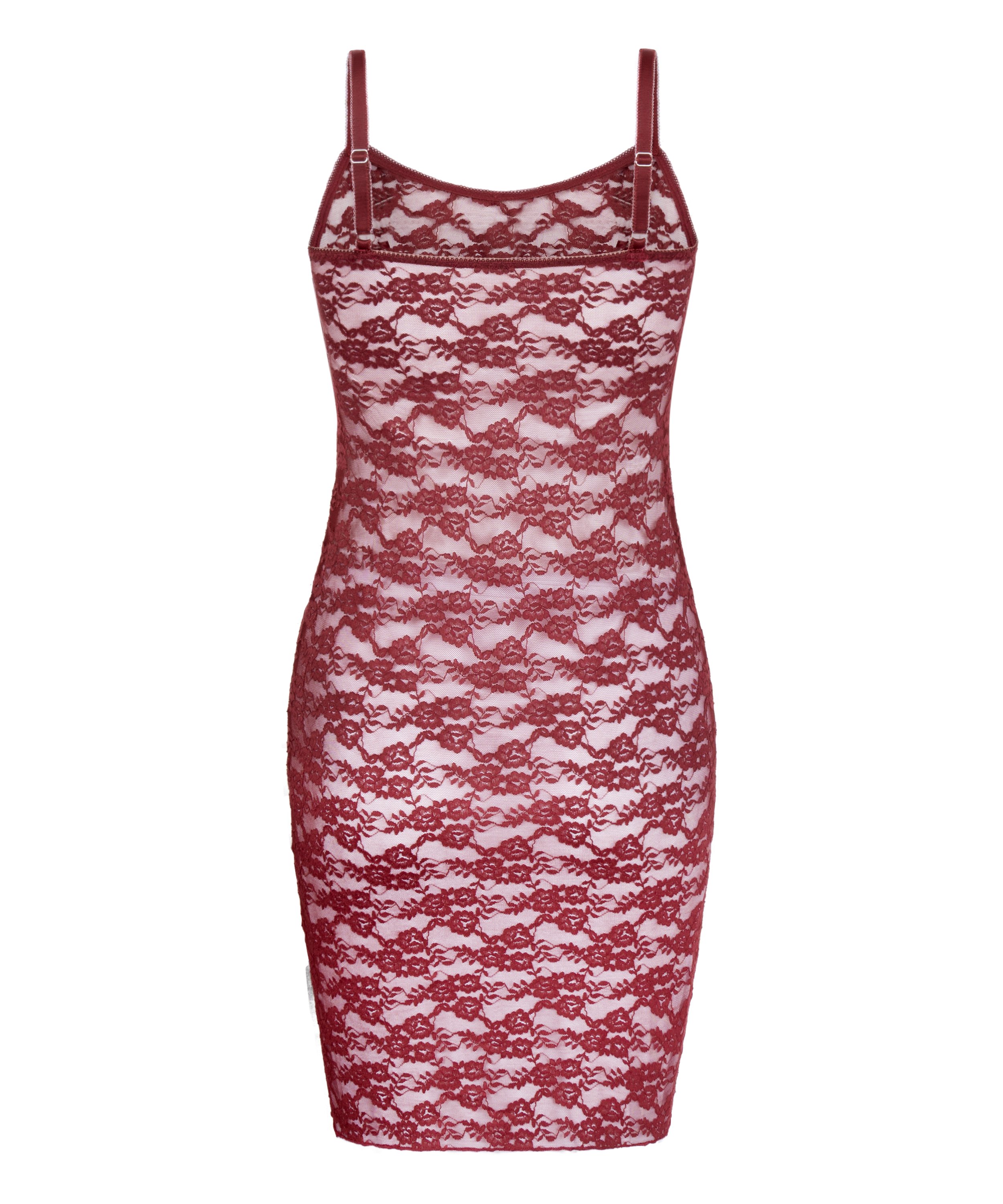 Slipdress aus Allover-Spitze, Rot, main